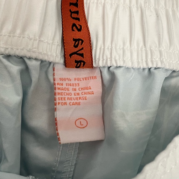 Raya Sun Turquoise and White Nautical Tropical Women Swim Shorts Size L - Picture 7 of 14